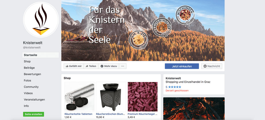 Knisterwelt Facebook